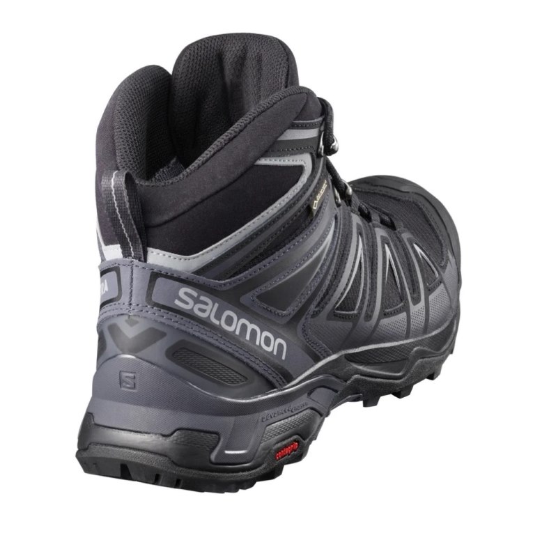 Black Salomon X Ultra 3 Wide Mid GTX Men's Hiking Boots | IE OT0435